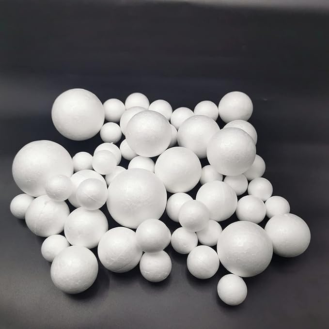 FFchuanhe 63Pack Craft Foam Balls Assorted Sizes 60Pack, Foam Balls - Image 4