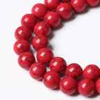 120PCS 6mm Natural Stone Beads Red Turquoise Gemstone Round Loose Beads - Image 4