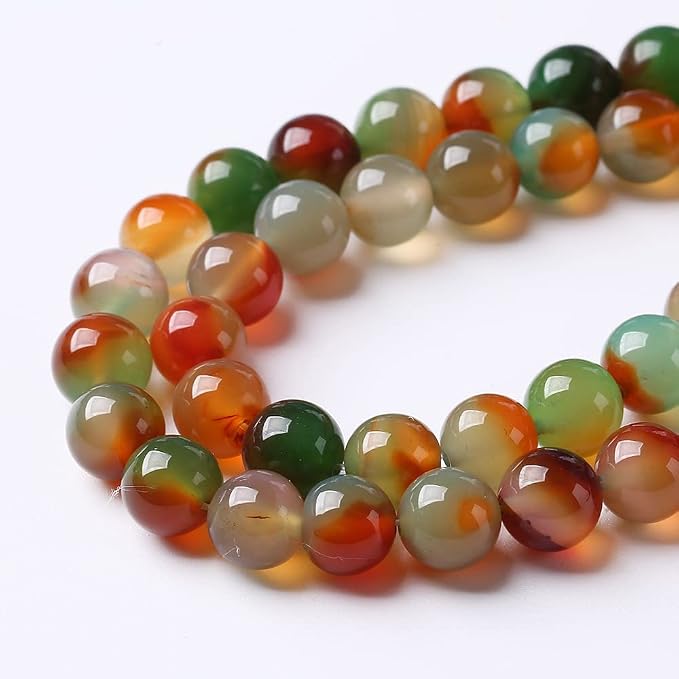 10mm 36pcs Natural Peacock Agates Beads - Image 4