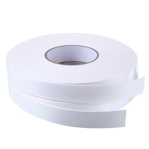 Tatuo 2 Rolls Double Sided Foam Tape 1 Inch by 50 Feet White PE Foam Tape - Image 6