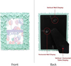 Laura Ashley 4x6 Mint Green Flower Textured Hand-Crafted Resin Picture Frame - Image 2
