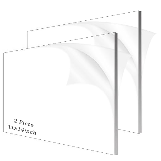 Clear Acrylic Sheet Plexiglass, 1/4" Thick Cast Acrylic Glass Sheet, Plexiglass by ADTDA