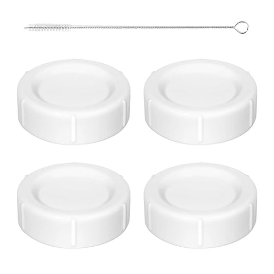 Travel Bottle Caps for Dr Brown Wide Neck Bottle, Bottle Lids Replacement with Sealing Gasket (Compatible with 5oz and 9oz, 4, Count)