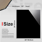 KINLINK 20x24 Plexiglass Sheets 1/8 inch Thick - 3mm Black Cast Acrylic Sheet - Image 2