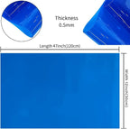 HYANG Blue Transparent PVC Super Clear Holographic Vinyl Faux Leather Sheets 1 - Image 4