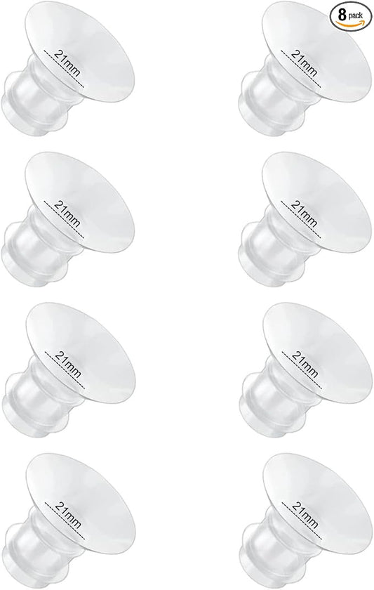 Flange Inserts 21mm 8PC Compatible with Momcozy S12 pro/S9 pro/S9/S10/S12/Medela/TSRETE/Spectra/Bellababy etc 24mm Wearable Breast Pump, Reduce 24mm Tunnel Down to Correct Size
