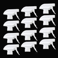 AMORIX 12PCS Trigger Sprayer White Spray Top Heavy Duty Replacement Nozzles for Plastic Bottles with Mist Spray & Stream Sprayer, Fits 28/400 Bottles + Tag Stickers