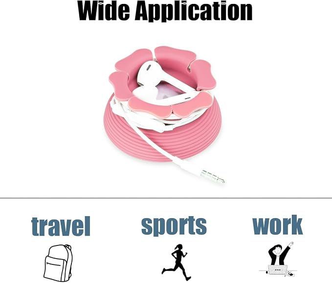 MAIRUI Wired Earbud Case Earphone Headphone Cord Organizer Wrap Soft Silicone - Image 5