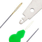 120pcs Cross Stitch Needles +2 Needle Threader Golden Color Large Eyes Cross - Image 7