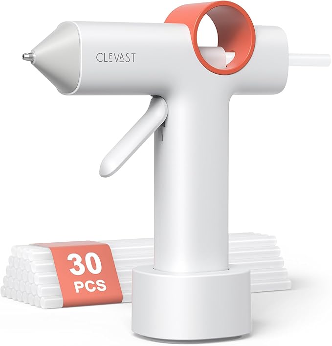 CLEVAST Cordless Hot Glue Gun, 5000mAh Rechargeable Mini Glue Gun by CLEVAST