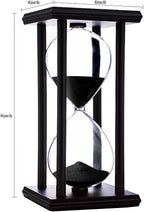 BELLAWARE Hourglass Timer with Black Sand, 30 Minute Wooden Sand Timer | - Image 5