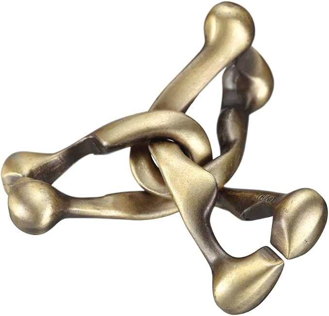 BePuzzled | Trinity Hanayama Metal Brainteaser Puzzle Mensa Rated Level 6 by BePuzzled