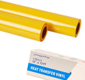 guangyintong Yellow Heat Transfer Vinyl HTV Rolls, 2 Rolls 12" x 12ft Yellow by guangyintong