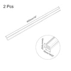 MECCANIXITY 2pcs Acrylic Square Rods 19/32" x 16" Clear Acrylic Dowel Rods - Image 2