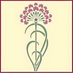 Art Nouveau 6 Stencil Template 4.25" x 8.8" Elegant Reusable Mylar Stencil - Image 2