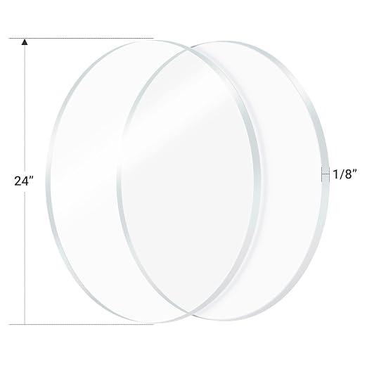 2 Pieces 1/8" Round Plexiglass Sheet, 24 Inch Diameter Clear Acrylic Circle - Image 5