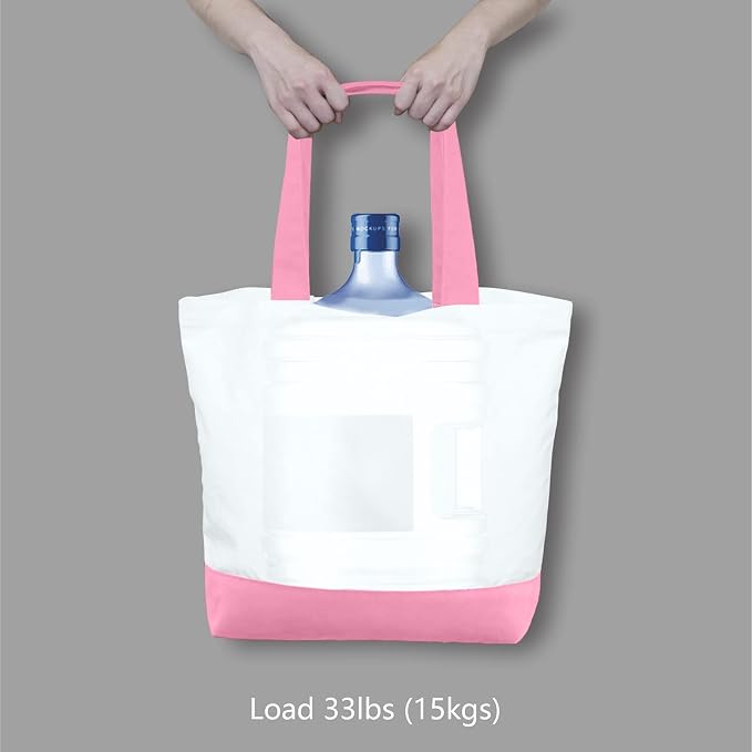 TOPDesign 3-Pack Super Strong Large 12oz Cotton Canvas Tote Bags, Reusable - Image 6