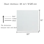 BANLTRE 10 Sheets 10 mil Mylar Sheet 12 x 12 inch Milky Translucent PET Blank - Image 3