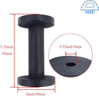 HAHIYO 3.35Inch/8.5cm 3PCs Black Wood Spool Natural Unfinished Wooden Thread - Image 2
