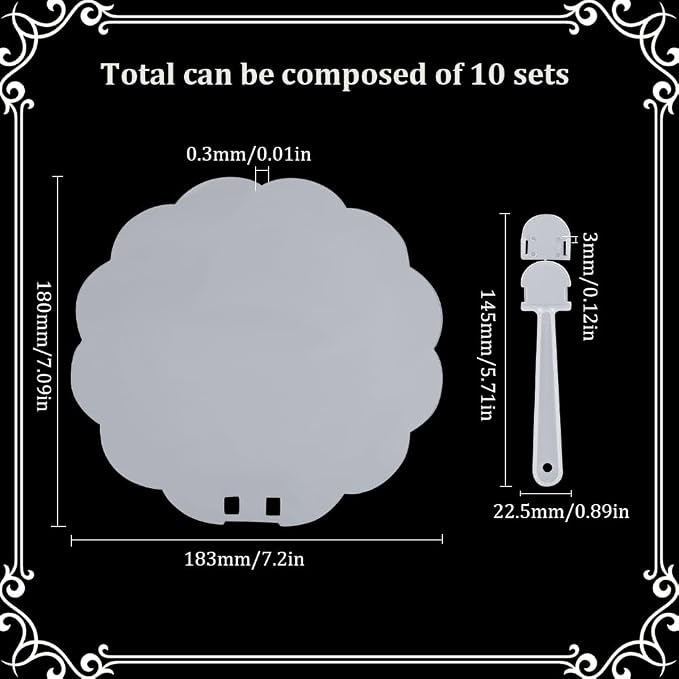 10Pcs Blank Plastic Fans Blank Hand Held Fans Flat PVC Clear Transparent Summer - Image 2