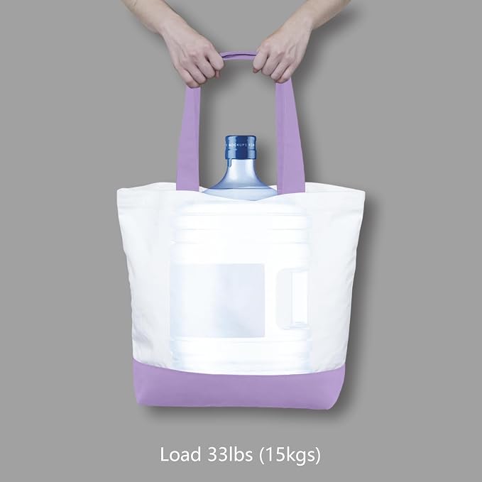 TOPDesign 3-Pack Super Strong Large 12oz Cotton Canvas Tote Bags, Reusable - Image 6