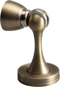 YAGU Door Stopper 6 Pack Magnetic Door Stops, Zinc Alloy Brushed Bronze Door Catch Door Holder Wall Floor Mounted, Metal Soft-Catch