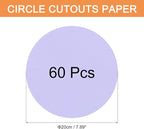 MECCANIXITY 60 PCS Light Purple Circle Cutouts Paper, 8 Inch Round Cutouts - Image 2