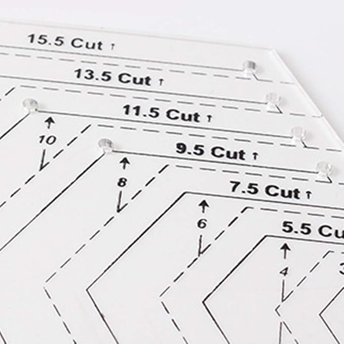 Quilting Ruler Set, 45 Degrees | 60 Degrees Ruler | Sewing Crafts Accessories - Image 5
