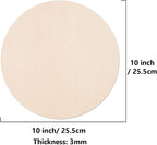 10Pcs 10Inch Cutouts Blank Round Wood Slice Wood Circles - Image 2