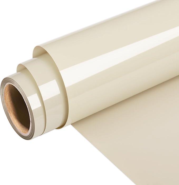WRAPXPERT Cream HTV Vinyl Rolls Beige Heat Transfer Vinyl 12''x5ft Iron on Vinyl - Image 8