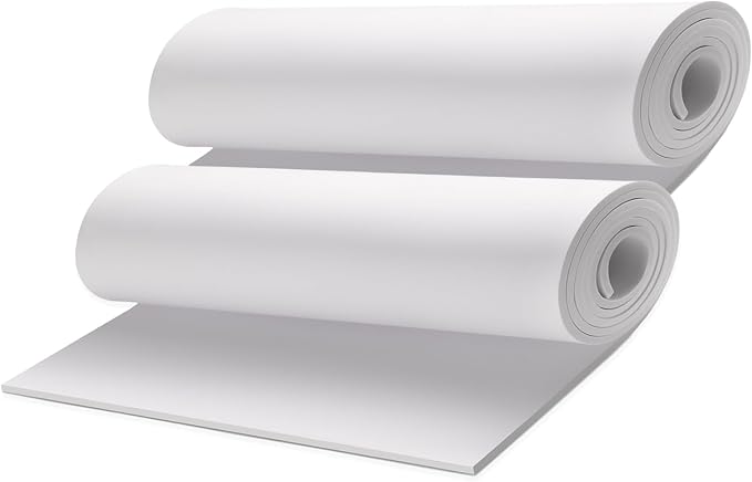 2-Pack White Eva Foam Cosplay Sheets roll, Premium eva Craft Foam 5mm Thick by MEARCOOH