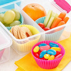 Silicone Cupcake Liners Baking Cups Non-Stick Jumbo Reusable Muffin Molds Bento - Image 4
