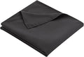 Twin Flat Sheet Only，66x96Inch Black by Hotella