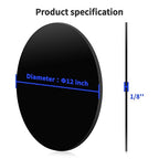 Art3d Round Black Plexiglass Sheets, 12 Inch Diameter, 1/8" Thick | Circle - Image 2
