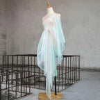 11 Yard Long White Iridescent Organza Fabric - Image 8