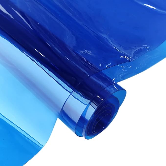 30x135cm Transparent PVC Vinyl, 0.4mm Neon Solid Color Waterproof Fabric Super - Image 2