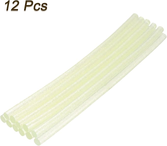 uxcell Mini Hot Glue Sticks for Glue Gun 7mm x 200mm Glitter Transparent Yellow - Image 3