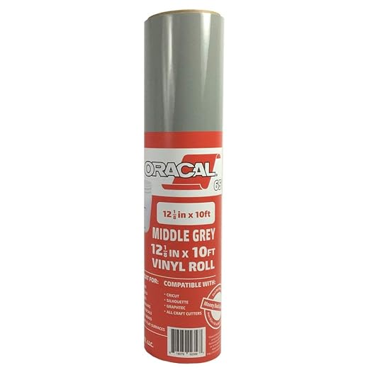 12.125" x 10ft Roll of Oracal 651 Middle Grey Craft Vinyl by Orafol