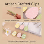 18 Pack Colorful Egg Wooden Clothespins, Mini Decorative Clips - Image 4