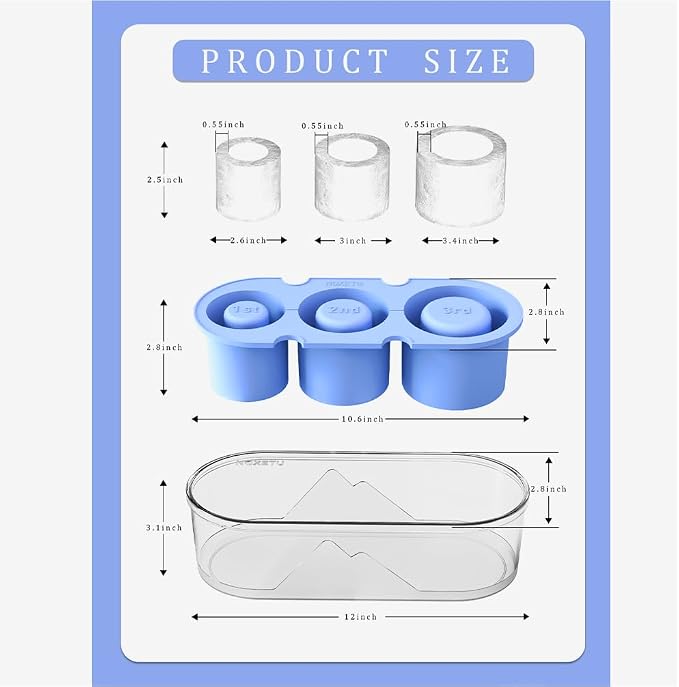 Silicone Ice Mold for Stanley Cup 30 40oz, Tumbler Ice Maker | Easy Fill and - Image 2