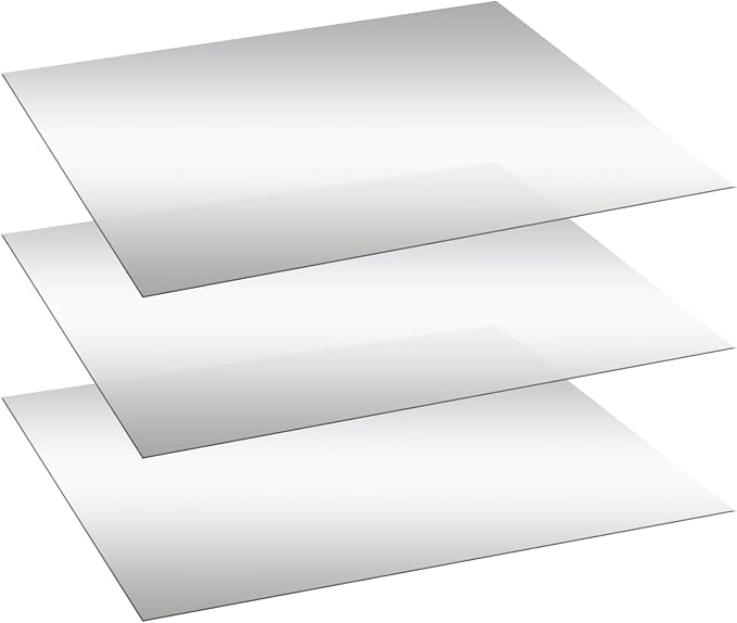 3 Pcs Acrylic Two Way Mirror Sheets by Yudlto