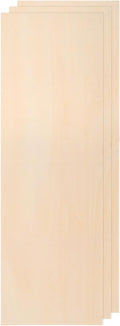 MECCANIXITY 3pcs Basswood Sheets 12 x 4 x 1/16 Inch Unfinished Wood Boards by MECCANIXITY