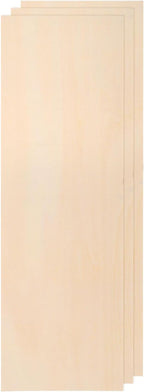 MECCANIXITY 3pcs Basswood Sheets 12 x 4 x 1/16 Inch Unfinished Wood Boards by MECCANIXITY