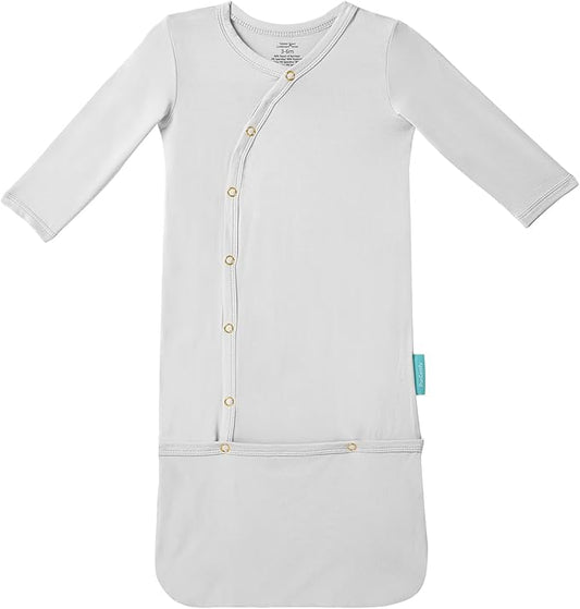 PurComfy Supersoft Baby Sleeper Gowns, Premium Bamboo Viscose Infant Nightgown Sleepers Preemie Newborn Snap Bundler