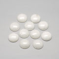 FASHEWELRY 50Pcs Natural White Jade Cabochons Flat Back Gemstone Cabochons Half by FASHEWELRY