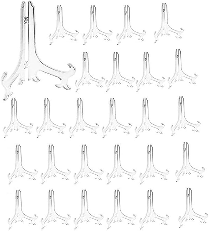 Artliving 7 Inch Acrylic Card Display Stands, Small Plastic Easels and by Artliving