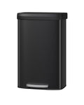 Garvee 21 Gallon / 80 Liter Metal Trash Can with Lid, Large Garbage Can for Kitchen, Rustproof Step-on Kitchen Metal Trash Bin with Liner Rim, Rear Handle, Soft Close Plastic Lid, Black