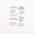 Happy Anniversary Greetings Blessings Silicone Clear Stamps Cards - Image 5