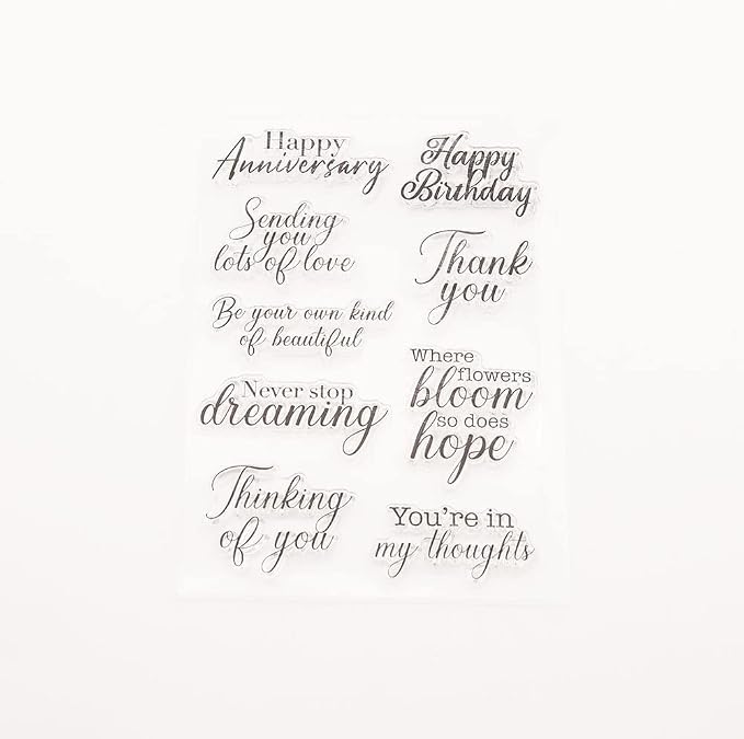 Happy Anniversary Greetings Blessings Silicone Clear Stamps Cards - Image 5