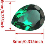 Emerald Green Color Cubic Zirconia Loose Beads Unset - Image 2